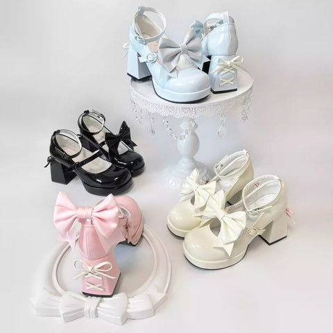 Lolita bow tie mary jane shoes