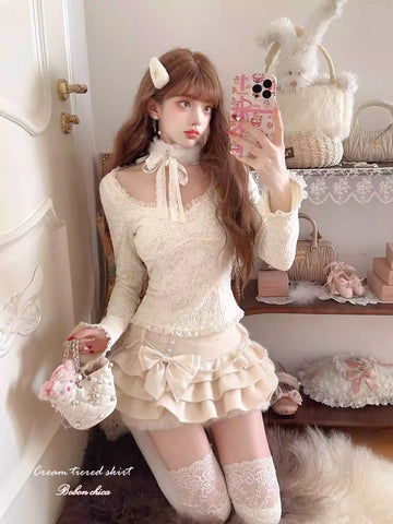 Lace embroidery set