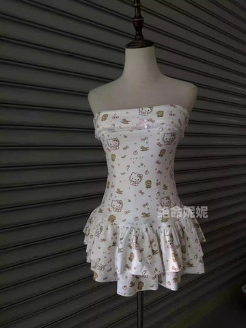 HelloKitty Printed Stretch Tube Dress