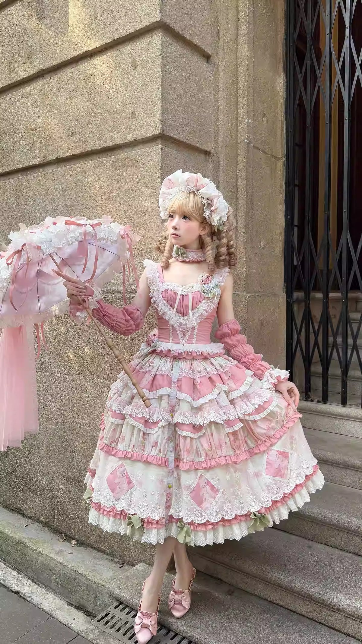 Pink Sweet Lolita Cake Skirt