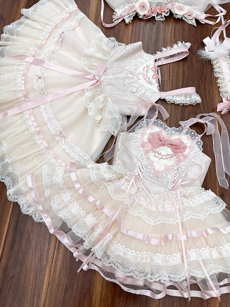 Original lolita birthday princess multi-layered lace dress