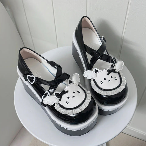 Cute lolita thick-soled round-toed shoes