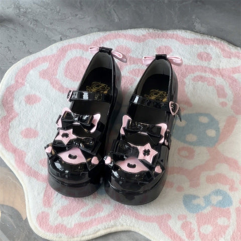 Authentic and original Japanese style round toe sweet women's shoes