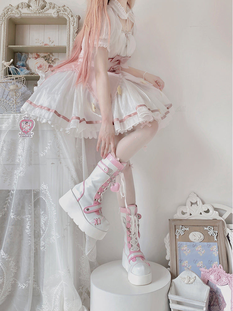 Lolita Cute Sweet Cool Knight Boots - Jam Garden