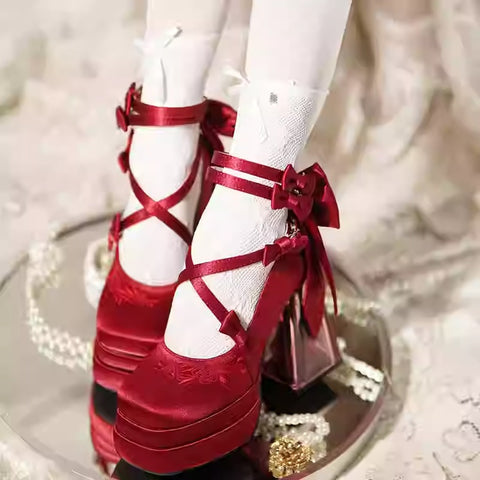 "Glass Flower House" Mary Jane Shoes