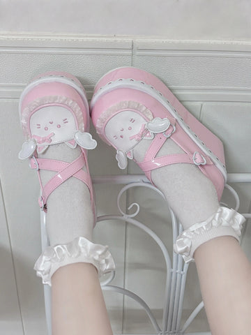 Cute lolita thick-soled round-toed shoes