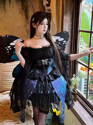 Heavy industry high-end butterfly dress