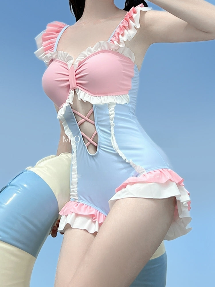 Dopamine Girl Lolita Cute One-Piece Sexy Swimsuit - Jam Garden
