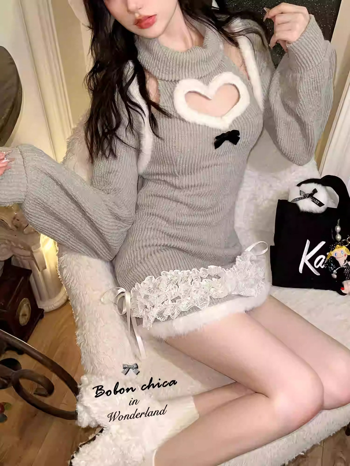 Love Hollow Knitted Dress