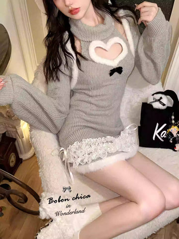 Love Hollow Knitted Dress