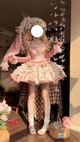 Pink Sweet Lolita Cake Skirt