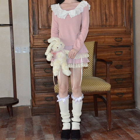 Summer New Pink Tutu Skirt High Waist Ballet Style Color Matching Lolita Ballet Style Cake Skirt - Jam Garden