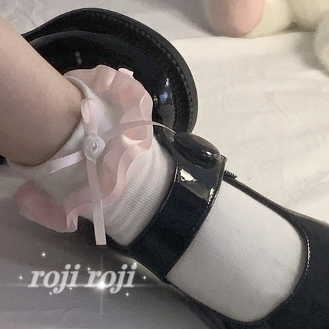 Original Rose Lolita Socks Women's Autumn Bow Socks Sweet