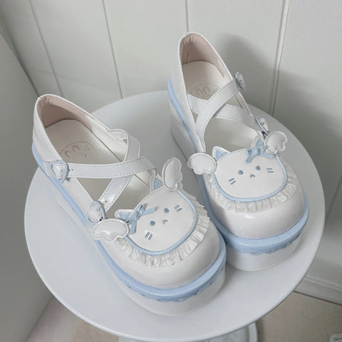 Cute lolita thick-soled round-toed shoes