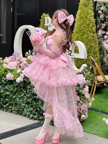 [Rose Dream] Sweet Princess Dress with Romantic Atmosphere and Bow Knot - Jam Garden