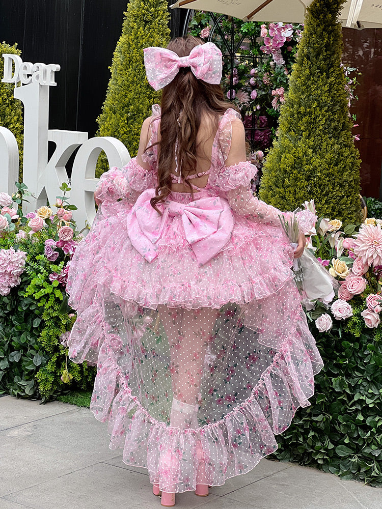 [Rose Dream] Sweet Princess Dress with Romantic Atmosphere and Bow Knot - Jam Garden
