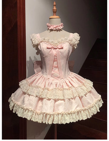 "Ballet Throbbing" Original Big Bow Ballet Lolita Dress