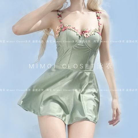 New Forest Fairy Green French Swimsuit