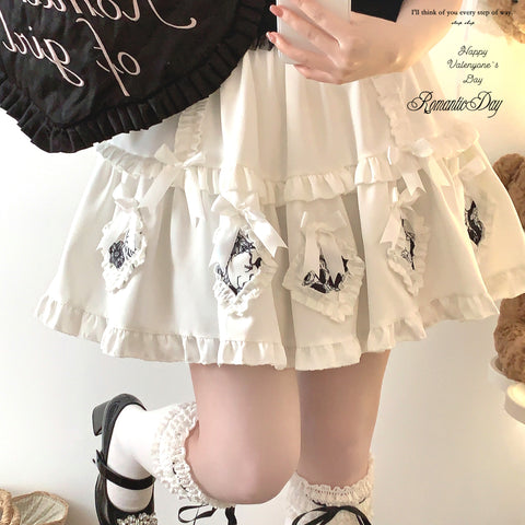 sleepingdoll bow lotus leaf cake skirt