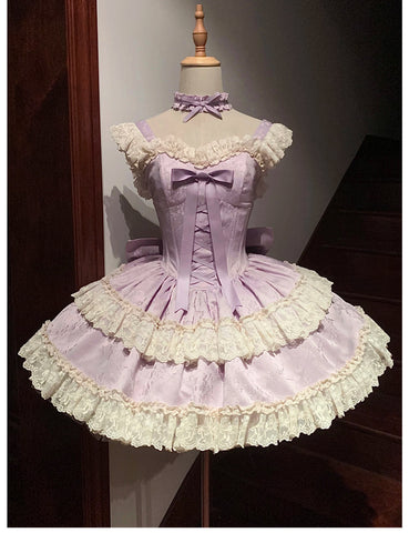 "Ballet Throbbing" Original Big Bow Ballet Lolita Dress