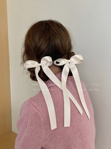 Pink bow ribbon hair rope ballet ribbon