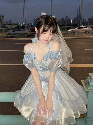 Elegant Gradient Blue Lolita Dress