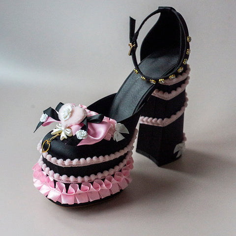 Original handmade lolita sweet hot girl Yabi y2k high heels