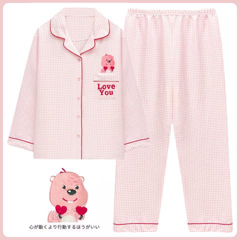 Hellokitty Pajamas Women's Spring and Autumn Long-sleeved Cute Cartoon Pajamas Set