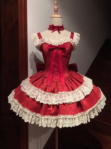 "Ballet Throbbing" Original Big Bow Ballet Lolita Dress