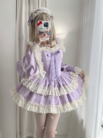 "Ballet Throbbing" Original Big Bow Ballet Lolita Dress