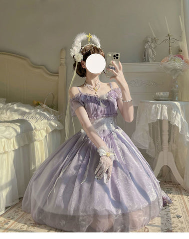 Lolita Moonlight White Tea Lolita Sweet Fairy Dress