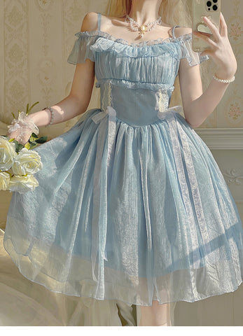 Lolita Moonlight White Tea Lolita Sweet Fairy Dress