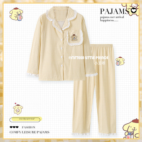 Cinnamon dog pajamas women's spring pure cotton long sleeve suit