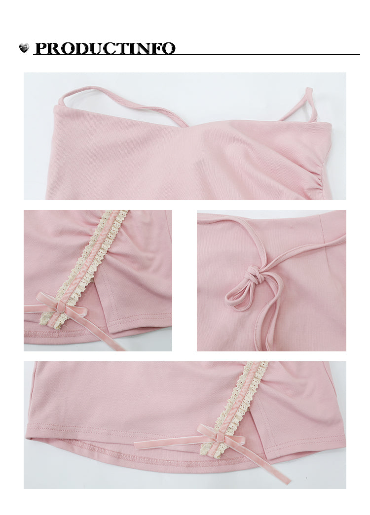 Summer Camisole Undershirt Sunscreen Cardigan Hip Half Skirt Suit Female - Jam Garden