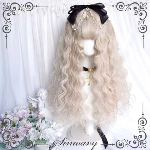 Fluffy Creamy White Lolita Curly Hair Wig
