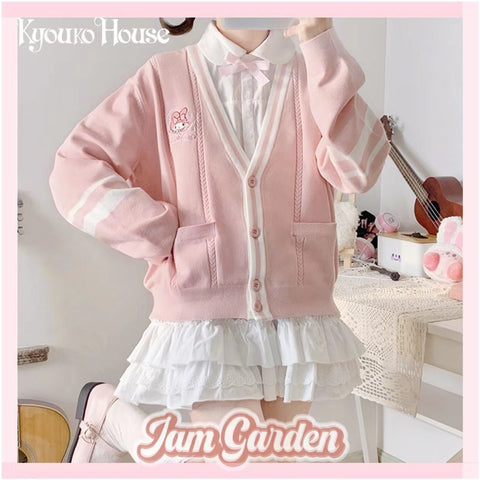 Sanrio Joint Autumn And Winter Sweet And Cute Jk Uniform College Wind Sweater Cardigan