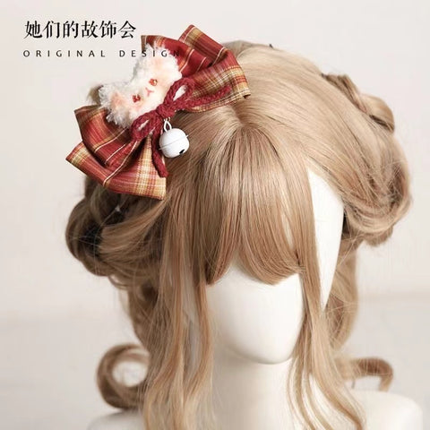 Christmas and New Year Original Bow Hairpin