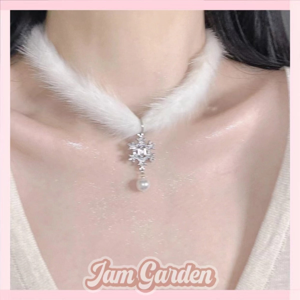 Edelweiss Autumn and Winter Plush Choker Necklace
