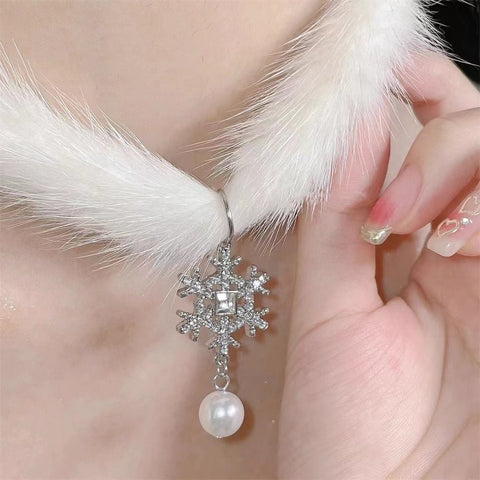 Edelweiss Autumn and Winter Plush Choker Necklace