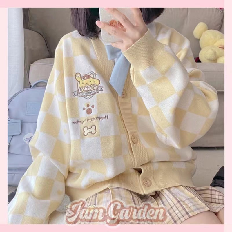 Sanrio Embroidery Autumn New Knitted Sweater Cardigan