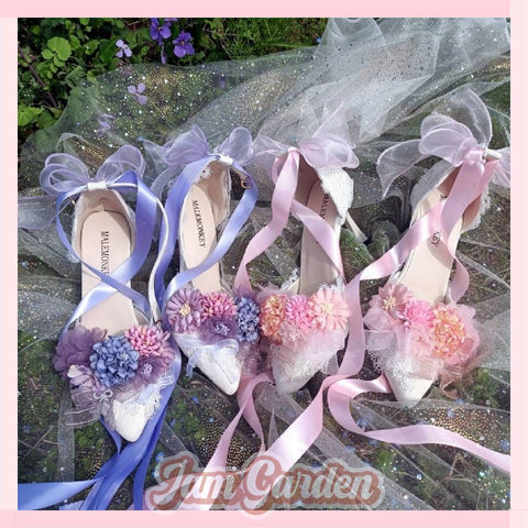 Bride lolita lolita high heels hairpin flower style