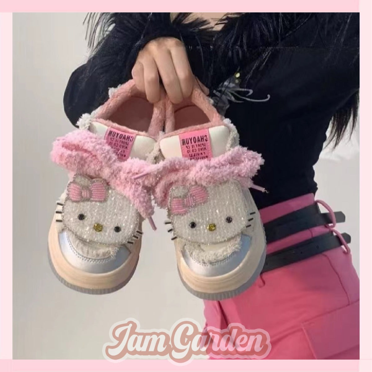 Hello Kitty velvet all-match cute warm sneakers