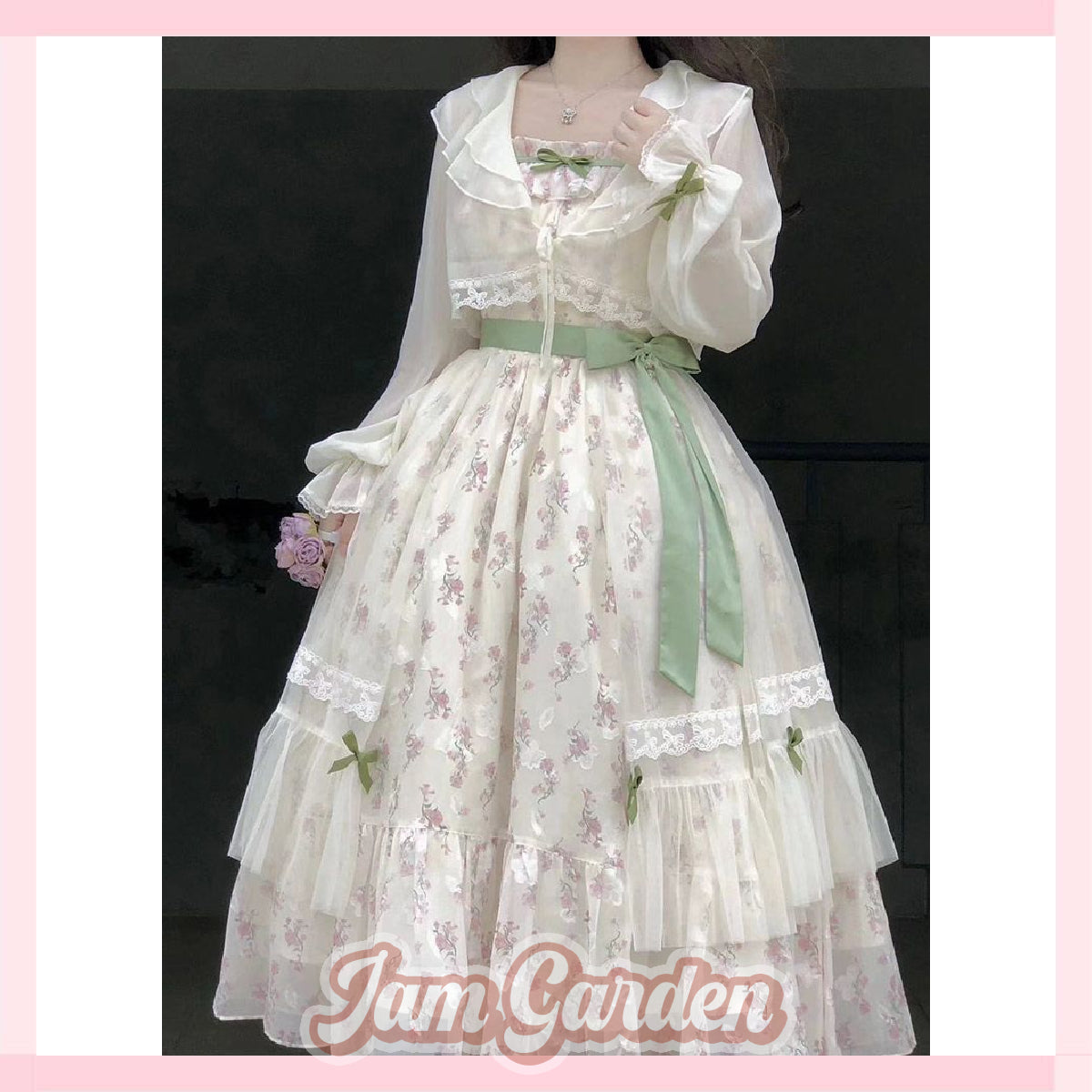 French gentle and sweet forest style pastoral style dress