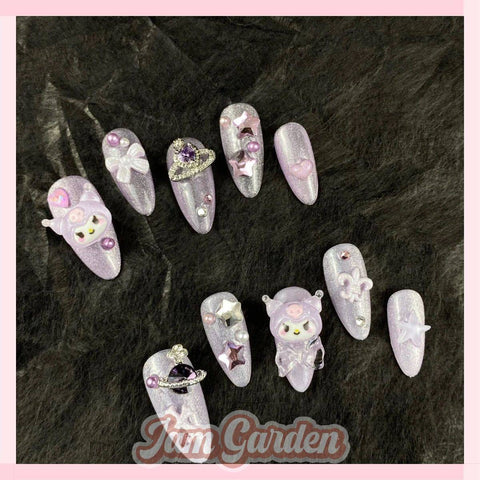 Hand-Wear Nail Art Patches Light Purple Coulomi