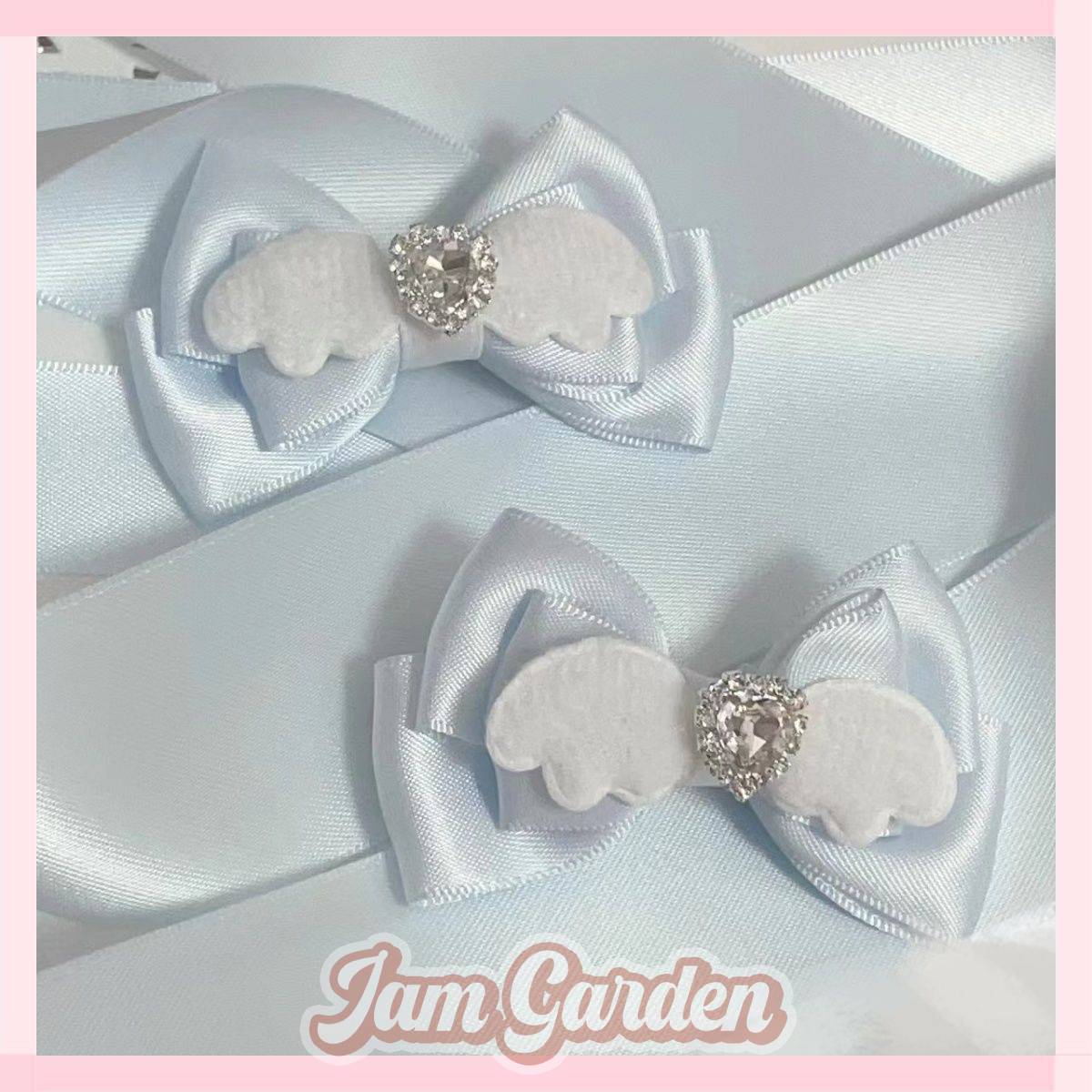 Bow hairpin lolita headdress double ponytail clip