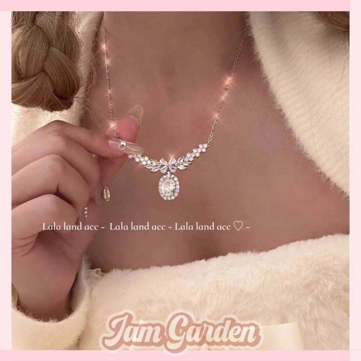 God Girl's Homemade Light Luxury Zircon Clavicle Necklace