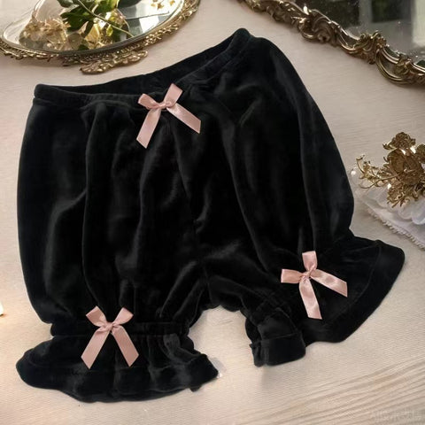 Velvet Pumpkin Pants Lolita Japanese Outerwear Versatile Warm Leggings