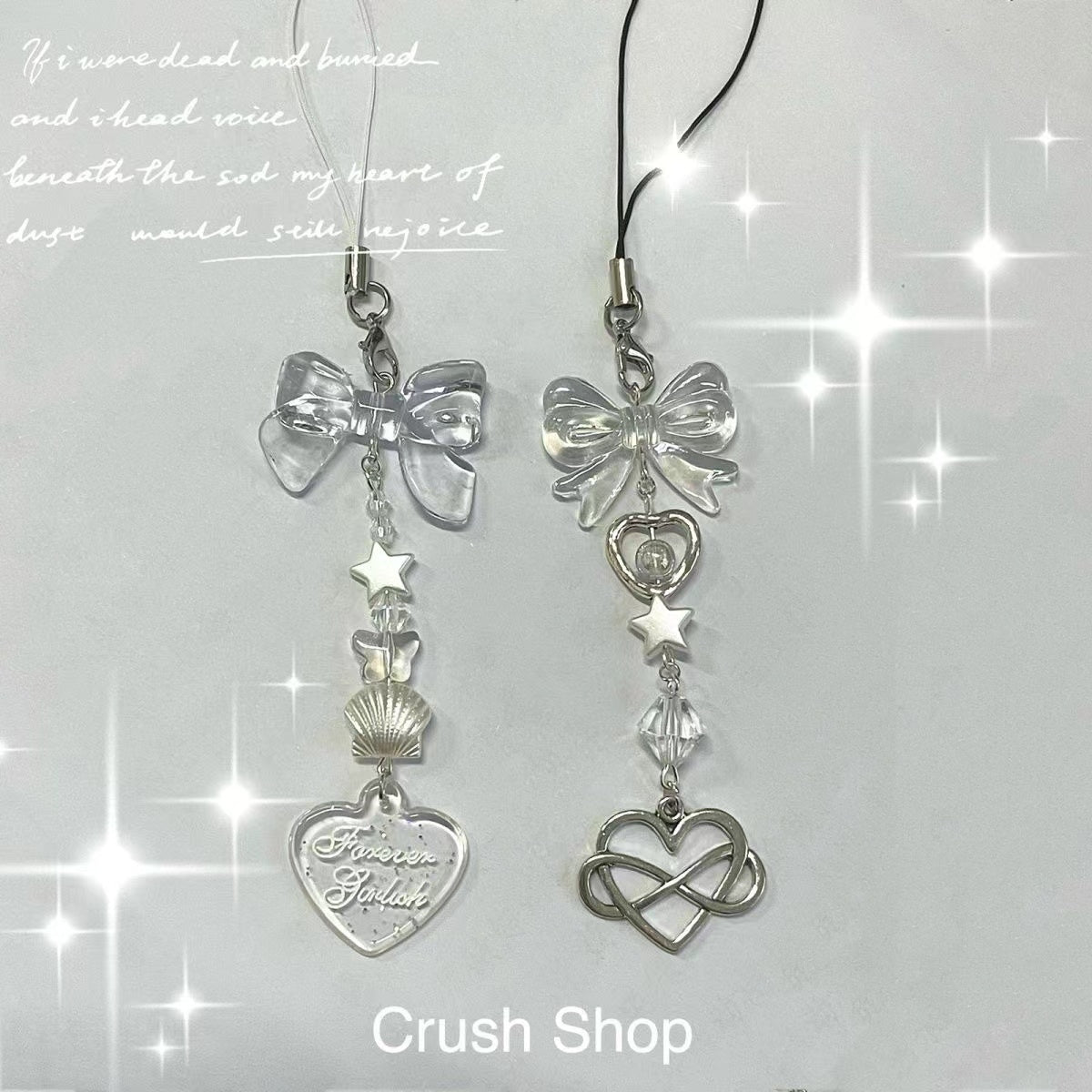 Original Handmade Bow Star Love Beaded Chain Key Chain