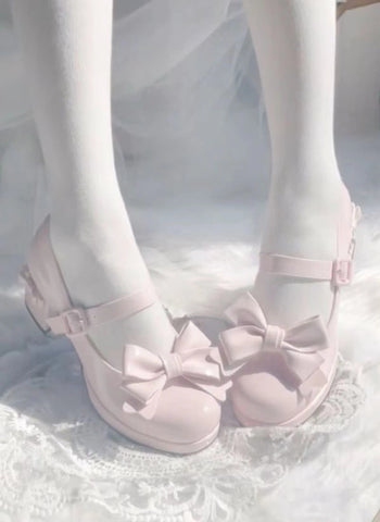 Girls Lolita original high heels round toe