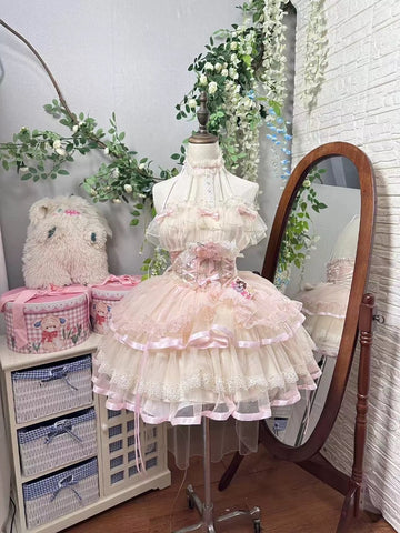 Flora Prayer Lolita Ballet Style Halter Neck Dress